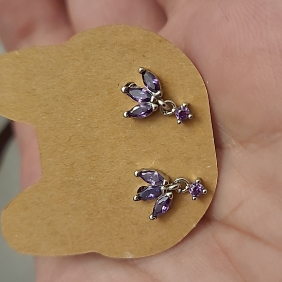 Sterling Silver Drop Earrings - Picture 3 of 4